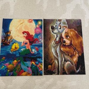 A pair of Disney Diamond Art